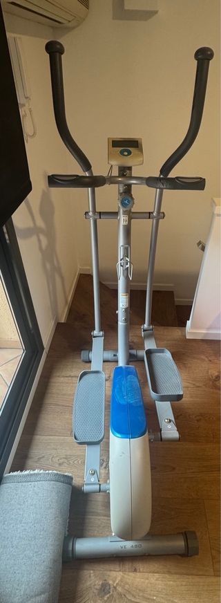 Bicicleta Elíptica Gris y Azul