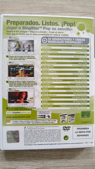Singstar Pop PS2 Karaoke