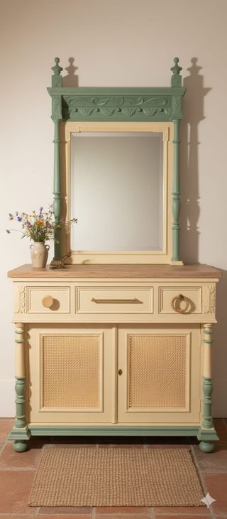 Cómoda con espejo vintage