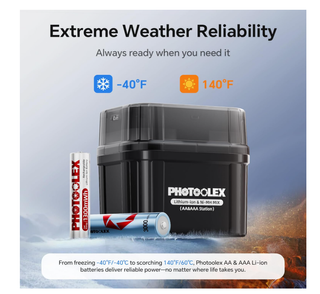 Caricabatterie Photolex ibrido con 4 batterie AA e