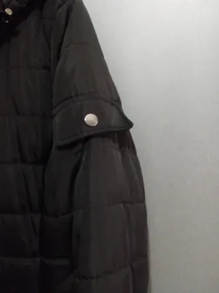 Anorak largo negro talla 44