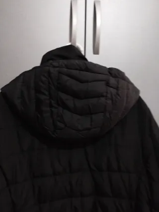 Anorak largo negro talla 44