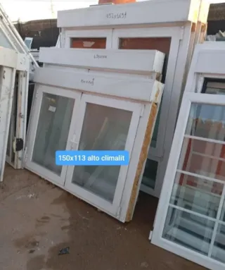 Ventana aluminio 150x113 alto climalit puertas