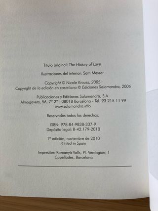 La historia del amor