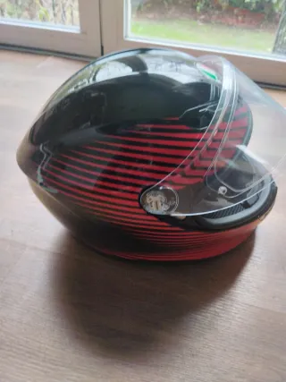 Casco AGV K6 Rush Negro/Rojo Talla L