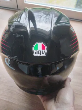 Casco AGV K6 Rush Negro/Rojo Talla L