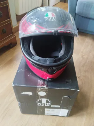 Casco AGV K6 Rush Negro/Rojo Talla L