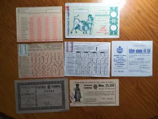LOTE PAPEL LOTERIAS VARIADO Y ANTIGUO ORIGINALES