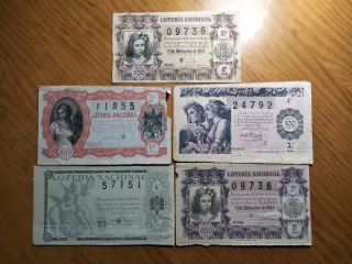 LOTE PAPEL LOTERIAS VARIADO Y ANTIGUO ORIGINALES