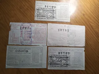 LOTE PAPEL LOTERIAS VARIADO Y ANTIGUO ORIGINALES