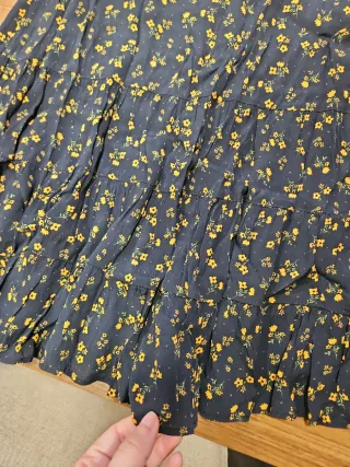 Vestido estampado flores manga larga