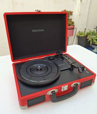 Tocadiscos PRIXTON Rojo Estilo Maleta