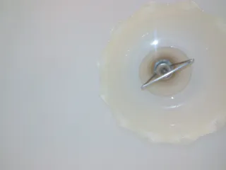 Lámpara Techo Vintage Opalina Cristal Metal