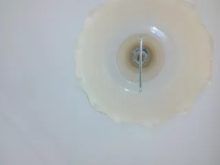 Lámpara Techo Vintage Opalina Cristal Metal