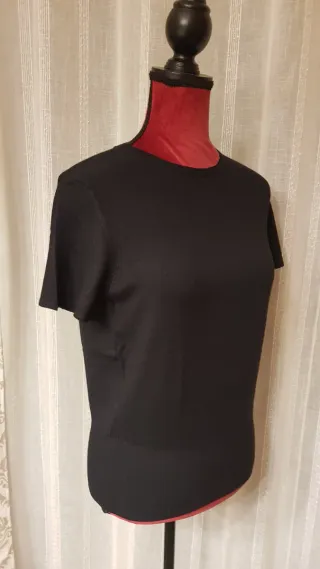 Jersey negro manga corta