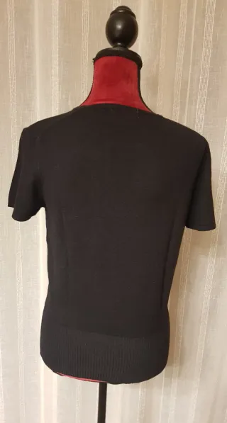 Jersey negro manga corta