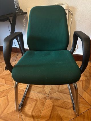 Silla de oficina/hogar negra y verde
