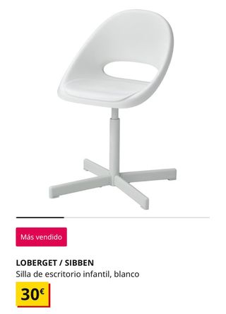 Silla Escritorio Infantil IKEA Blanca