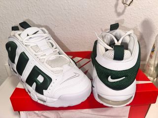 Nike Air More Uptempo Blancas y Verdes (40)