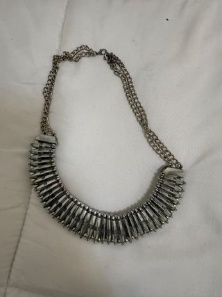 Collar plateado estilo étnico