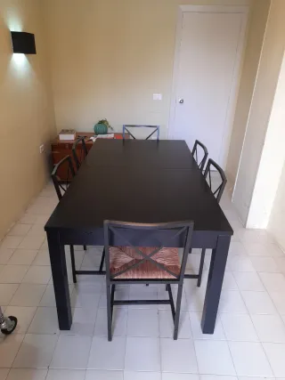 Mesa comedor extensible Ikea y ocho  sillas Ikea
