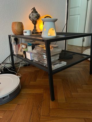 Mesa auxiliar metal negra