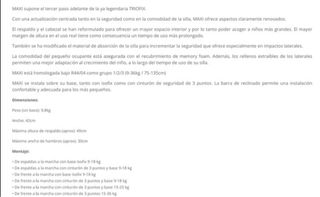 Silla coche 9-36 kg triofix por fases