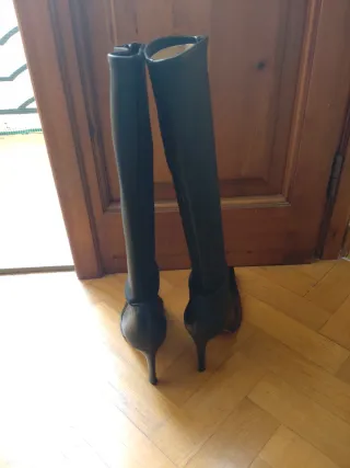 Sergio Rossi Stivali Pelle Nappa Stretch Nero 37