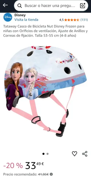 Casco infantil Frozen, Disney