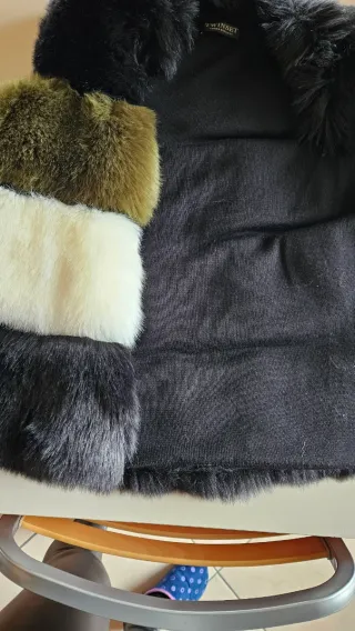 Gilet pelliccia sintetica multicolor