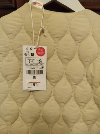 Abrigo niña Lefties beige 3-4 años