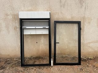 3 ventanas aluminio negras