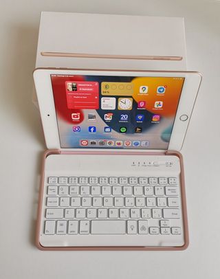 iPad Mini 5 Rosa + Teclado Blanco