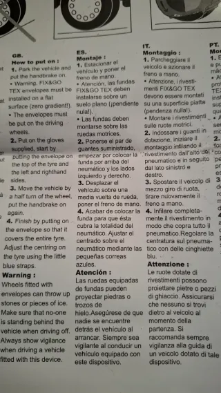 Cadenas de tela para nieve FIX & GO