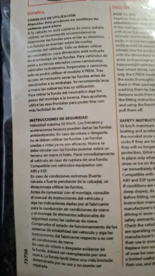 Cadenas de tela para nieve FIX & GO