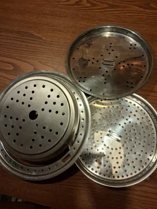 3 Griglie per cottura a vapore in acciaio