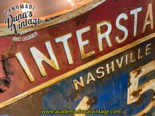 Placa de Madera INTERSTATE 65 NASHVILLE.