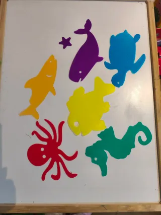 Láminas animales marinos transparentes