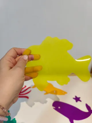 Láminas animales marinos transparentes