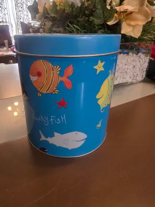 Set 2 Tazas Café Funky Fish con caja regalo metal