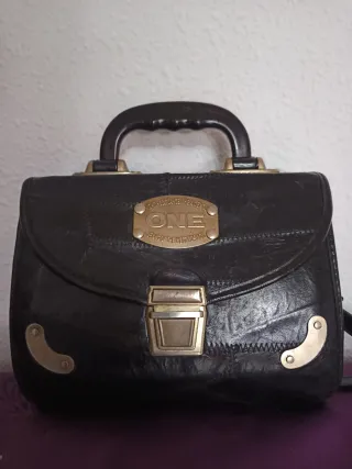 Bolso de mano cuero ONE negro