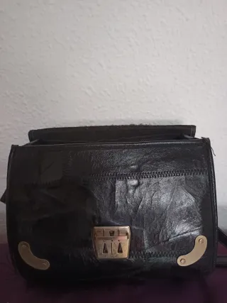 Bolso de mano cuero ONE negro