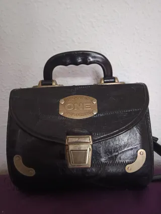 Bolso de mano cuero ONE negro