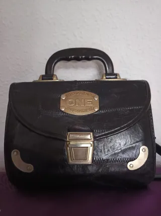 Bolso de mano cuero ONE negro