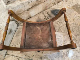 Silla góndola madera y ratán