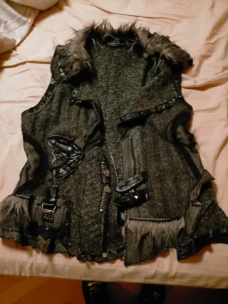 Chaleco Juju & Christine Negro/Gris