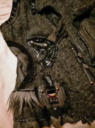 Chaleco Juju & Christine Negro/Gris