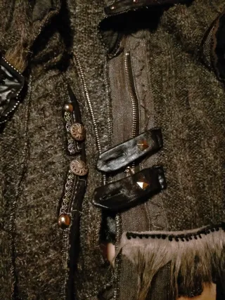 Chaleco Juju & Christine Negro/Gris