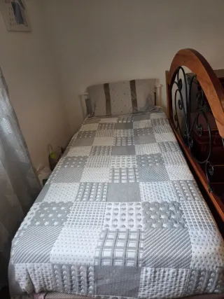 Dormitorio completo madera y forja