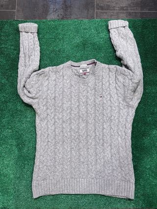 Jersey Tommy Hilfiger Gris Trenzado